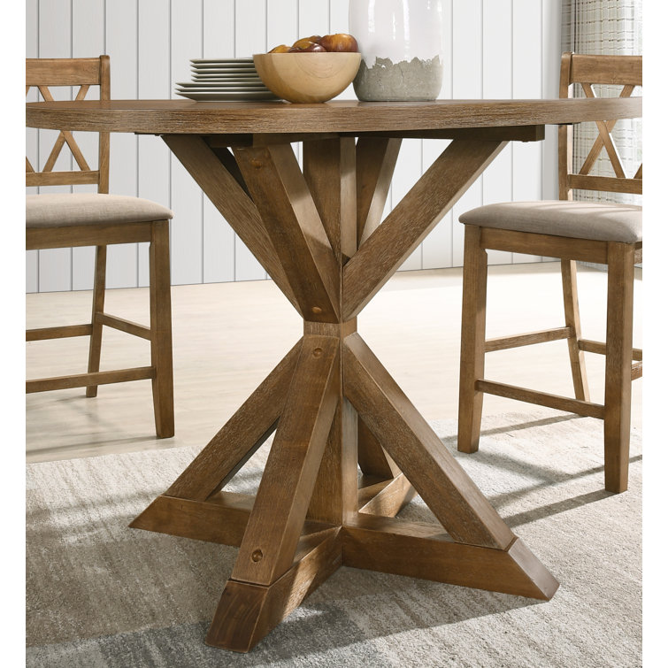 Roundhill Furniture Counter Height Pedestal Dining Table & Reviews
